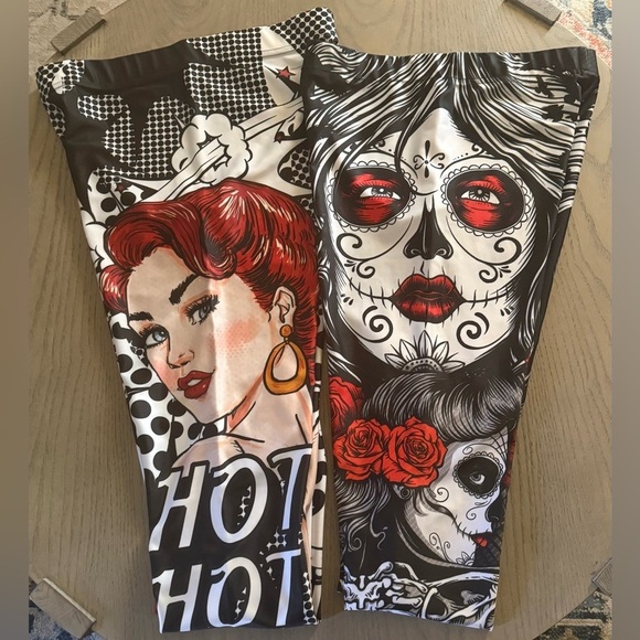 Pants - Graphic Art Leggings Bundle – Size Large (2-Pack)